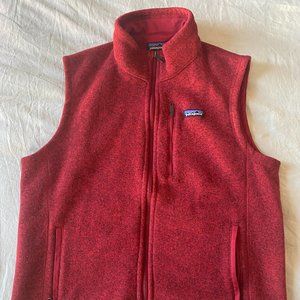 Red Patagonia Men's Sweater Fleece Vest - Large